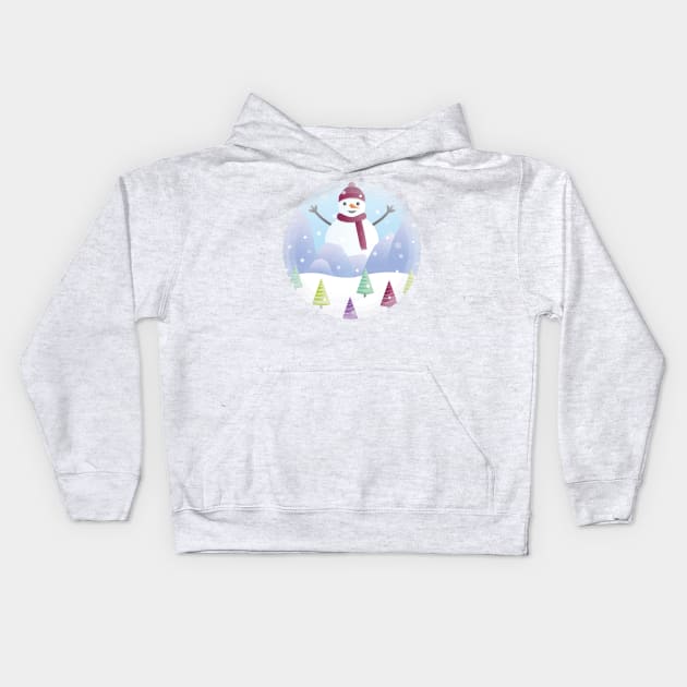 Ancient Snow God-2 Kids Hoodie by Gramoda